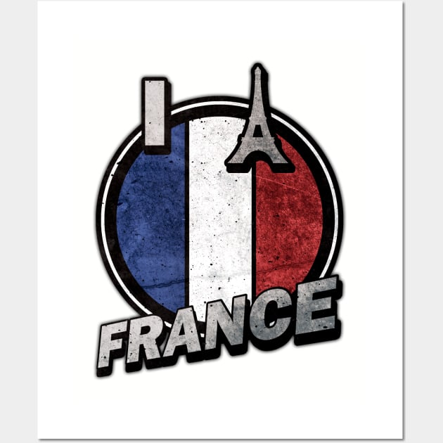 I LOVE FRANCE Wall Art by KIMIDIGI